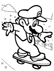 Mario on a skateboard